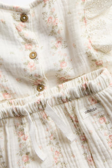 Baby floral muslin set