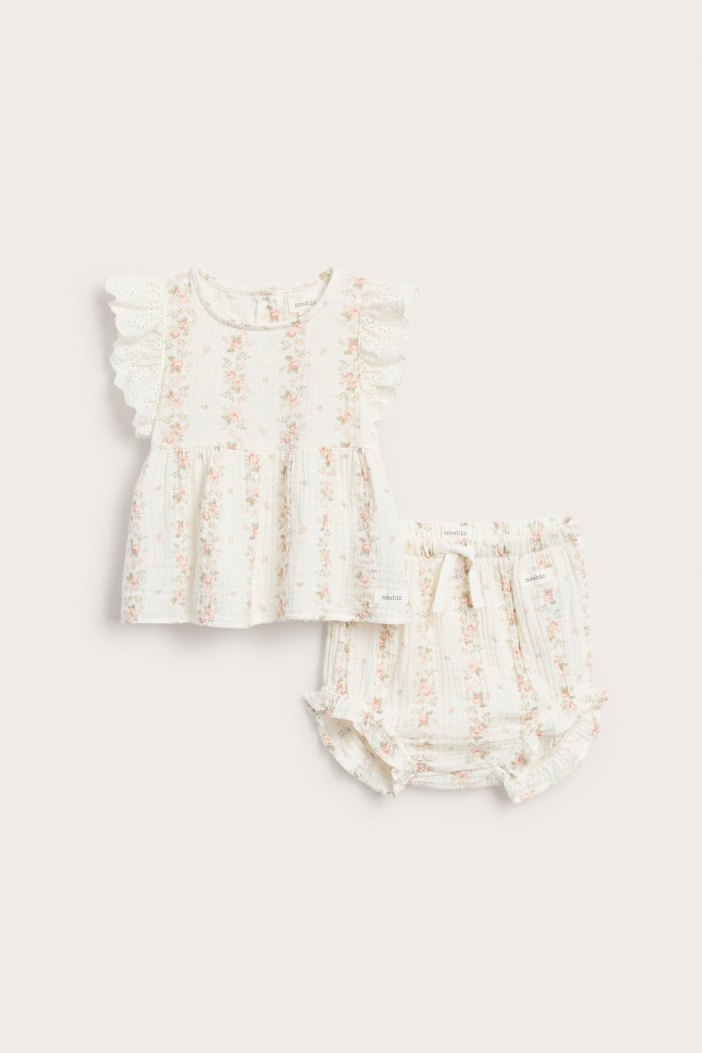Baby floral muslin set