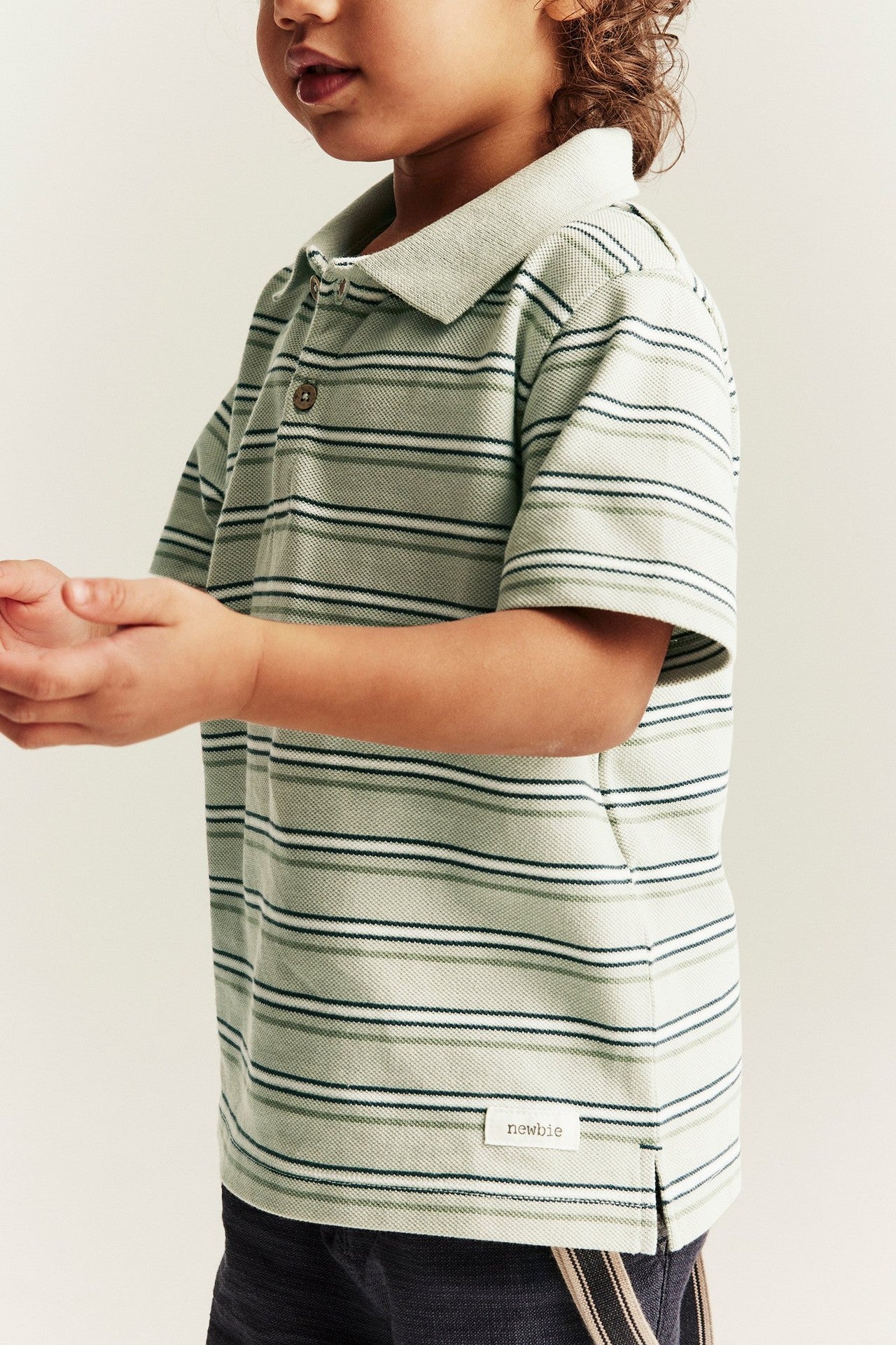 Baby & kids green striped polo shirt