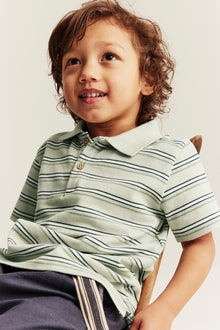 Baby & kids green striped polo shirt