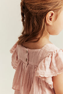 Kids woven blouse with frills