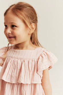 Kids woven blouse with frills