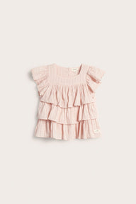 Kids woven blouse with frills