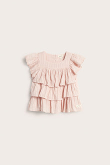 Kids woven blouse with frills