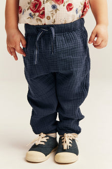 Baby blue muslin trousers