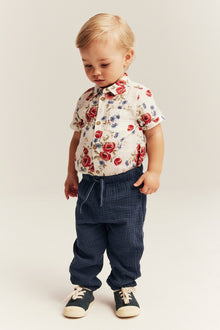 Baby blue muslin trousers