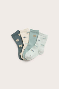 Baby & kids beige socks with cars 4-pack