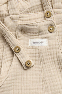 Baby beige dungaree shorts