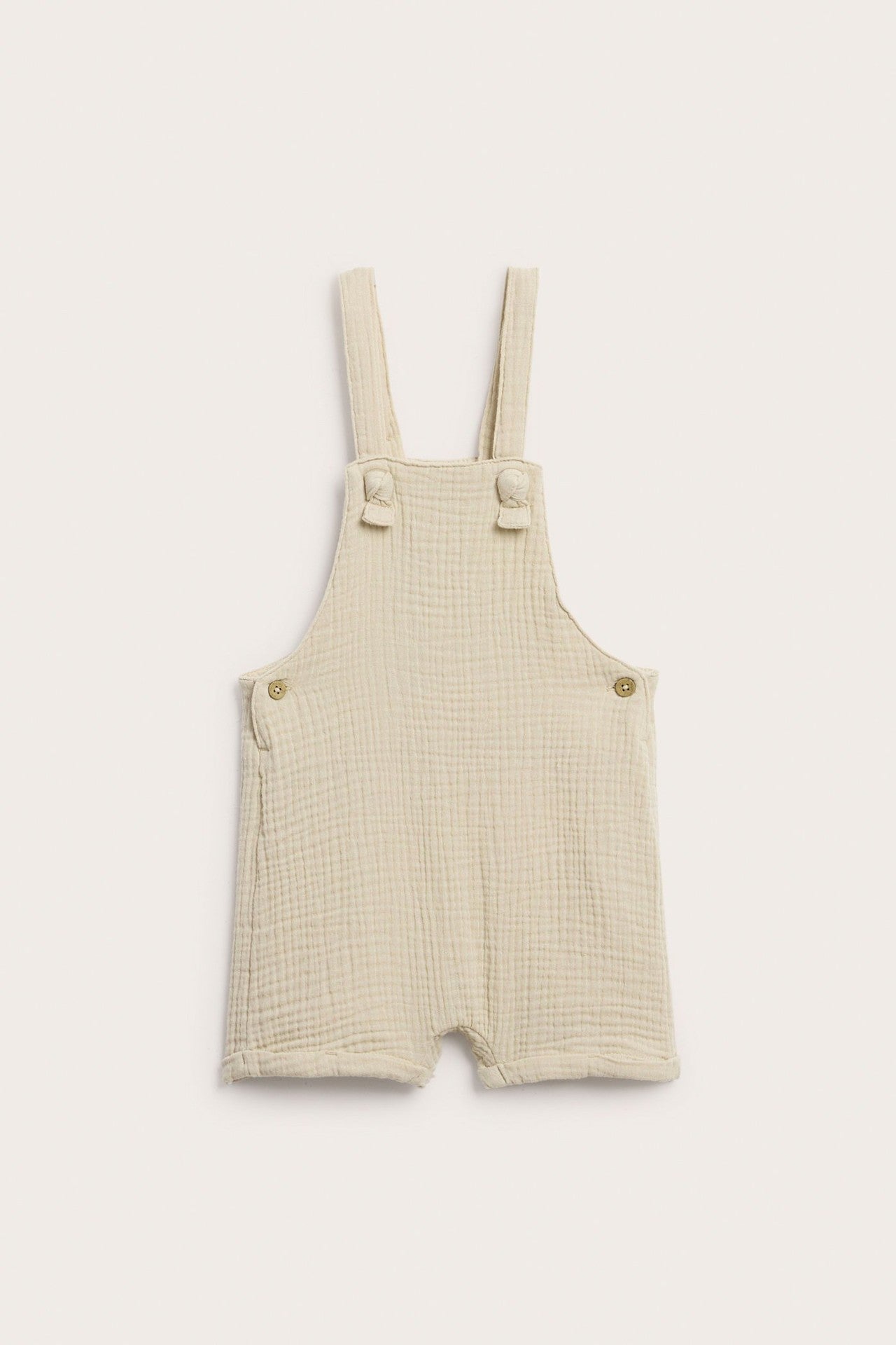 Baby beige dungaree shorts