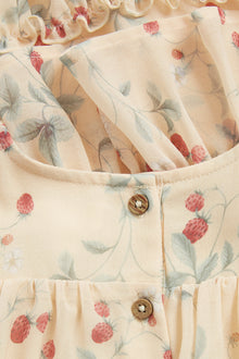 Kids wild strawberry chiffon dress