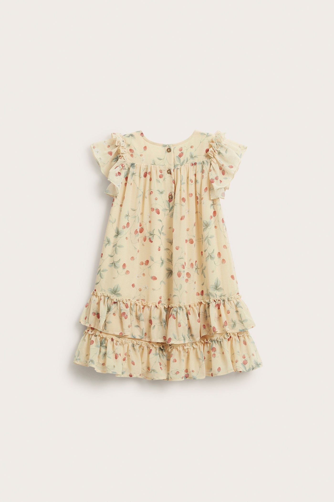 Kids wild strawberry chiffon dress