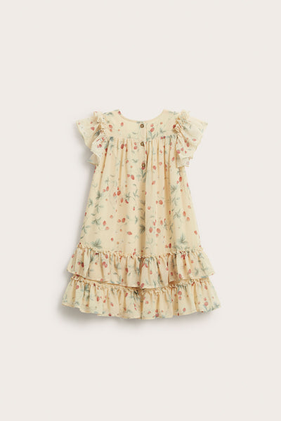 Kids wild strawberry chiffon dress