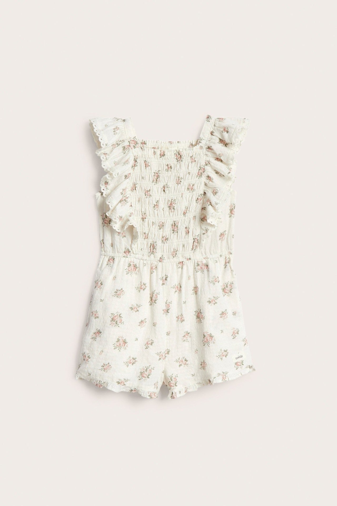 Kids floral jumpsuit with frills