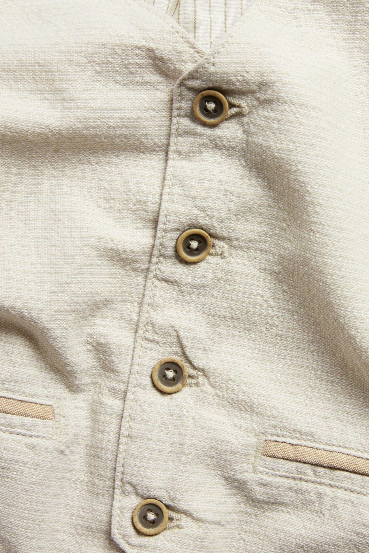 Baby & Kids beige woven vest with pockets