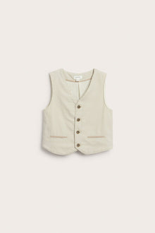 Baby & Kids beige woven vest with pockets