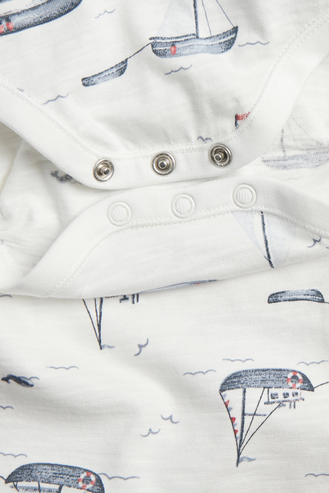 Baby bodysuit with sailing boats