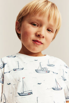 Kids sailing boat themed t-shirt