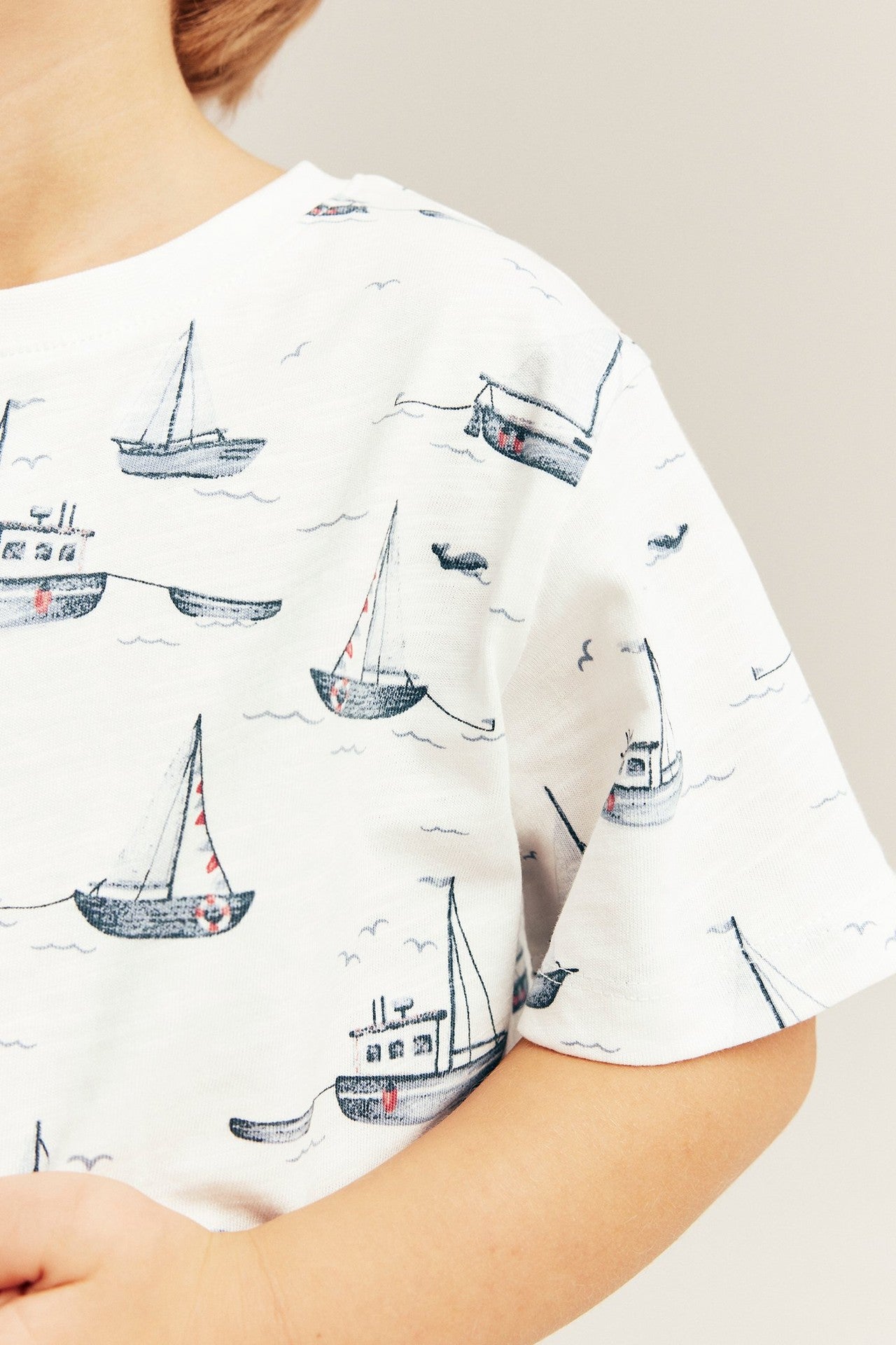 Kids sailing boat themed t-shirt