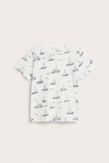 Kids sailing boat themed t-shirt