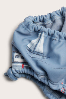 Baby & kids blue swim bottoms with boat motif