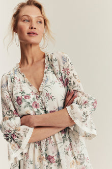 Women's floral chiffon dress