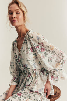 Women's floral chiffon dress