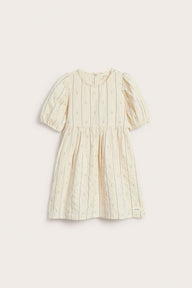 Kids cream dress with sailboats
