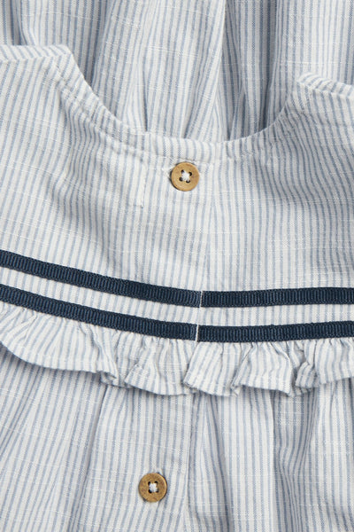 Kids striped dress with puff sleeves