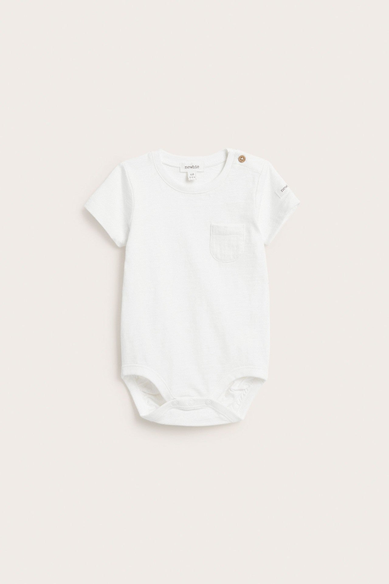 Baby white short-sleeved bodysuit