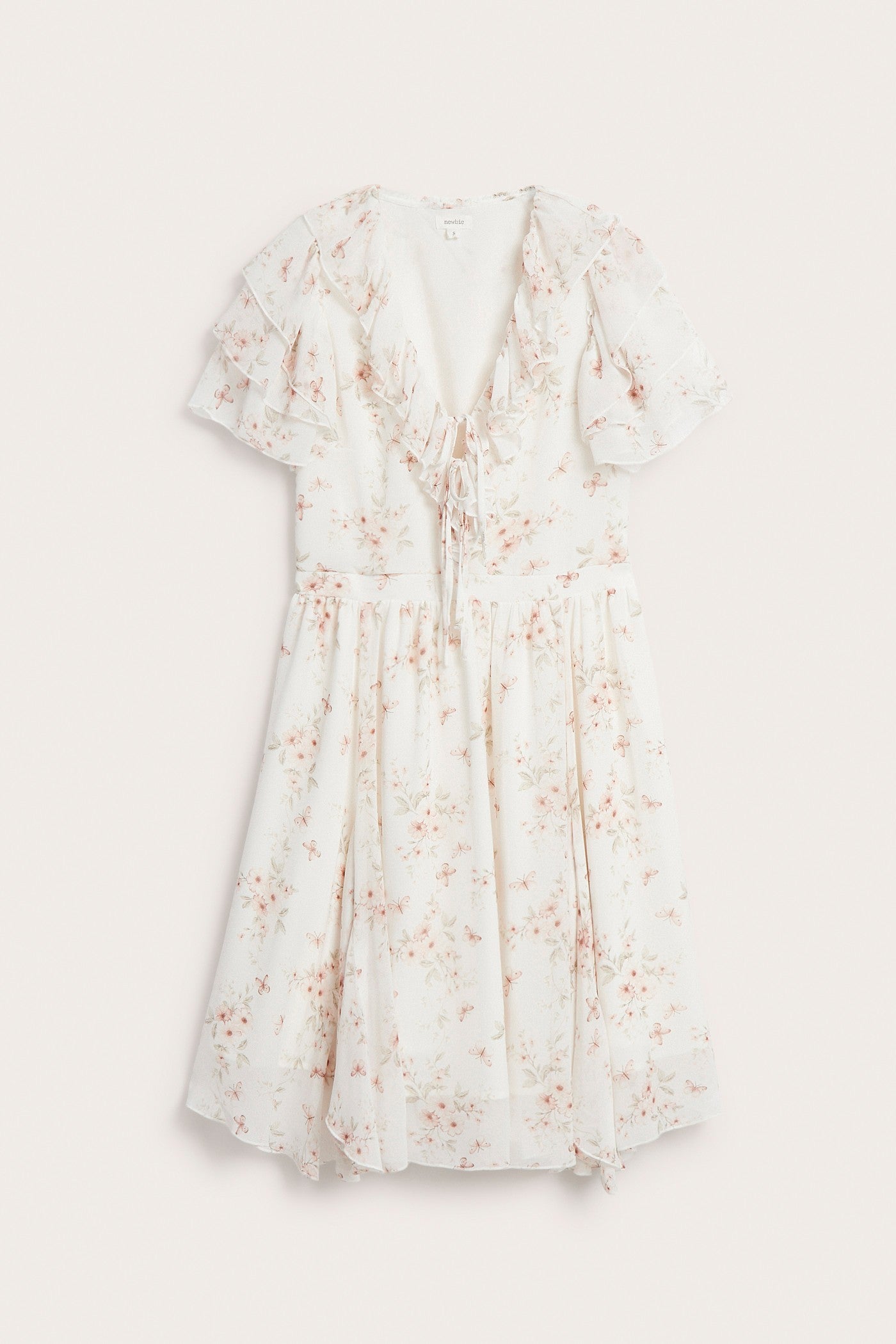 Women’s white floral chiffon dress