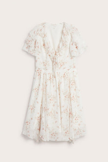Women’s white floral chiffon dress