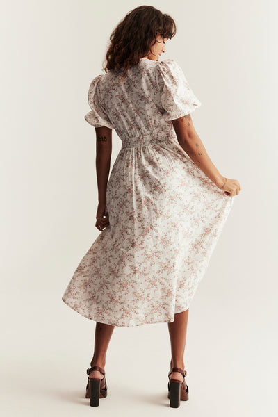 Women’s white floral dress