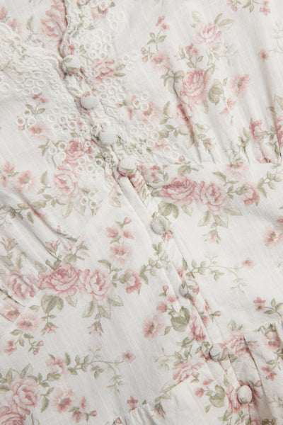 Women’s white floral dress