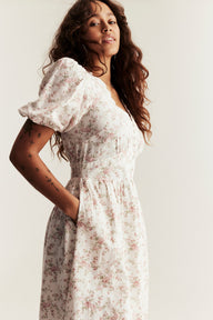 Women’s white floral dress
