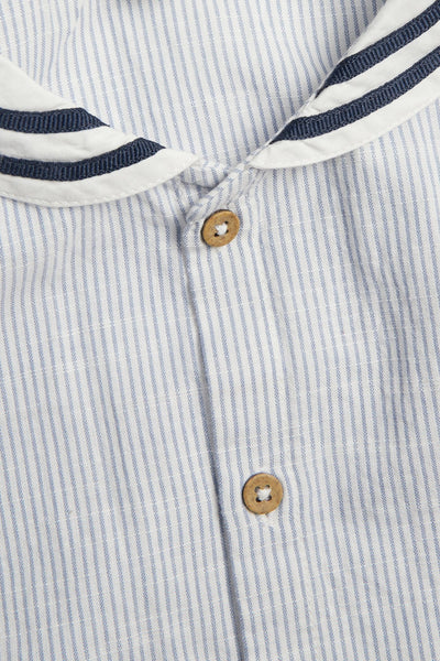 Kids blue shirt with sailor collar