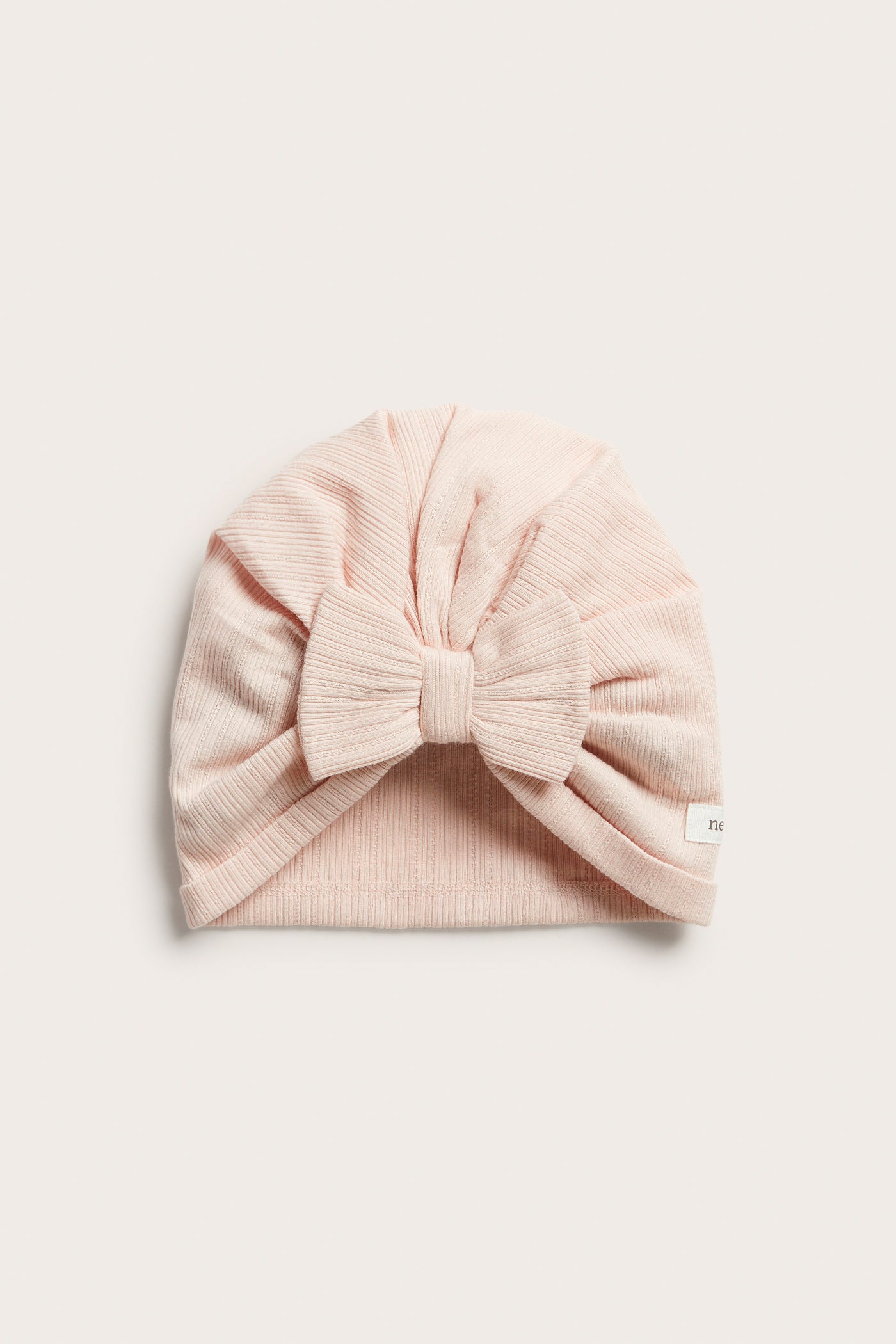 Baby & kids' pink ribbed turban hat