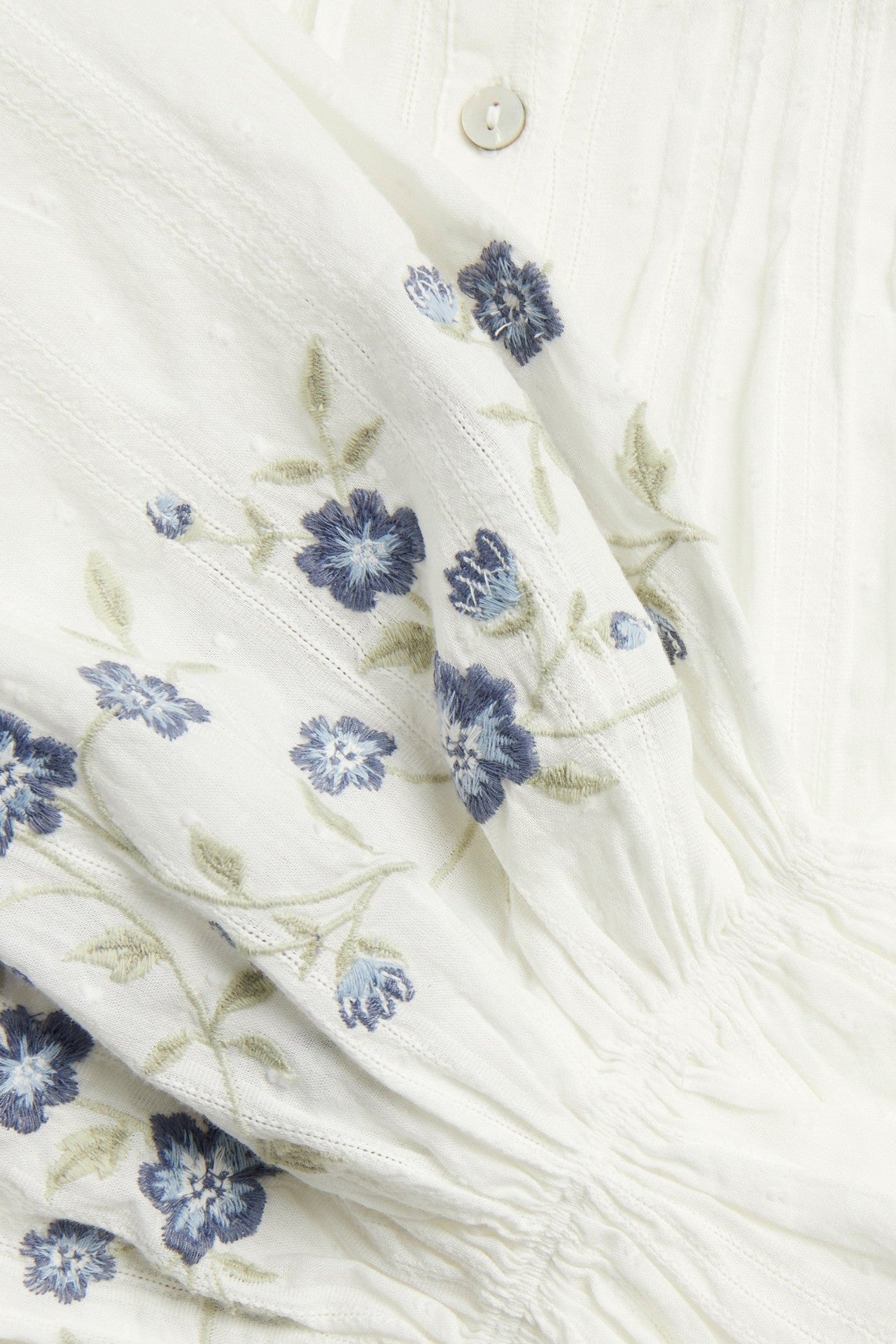 Women's white embroidered blouse