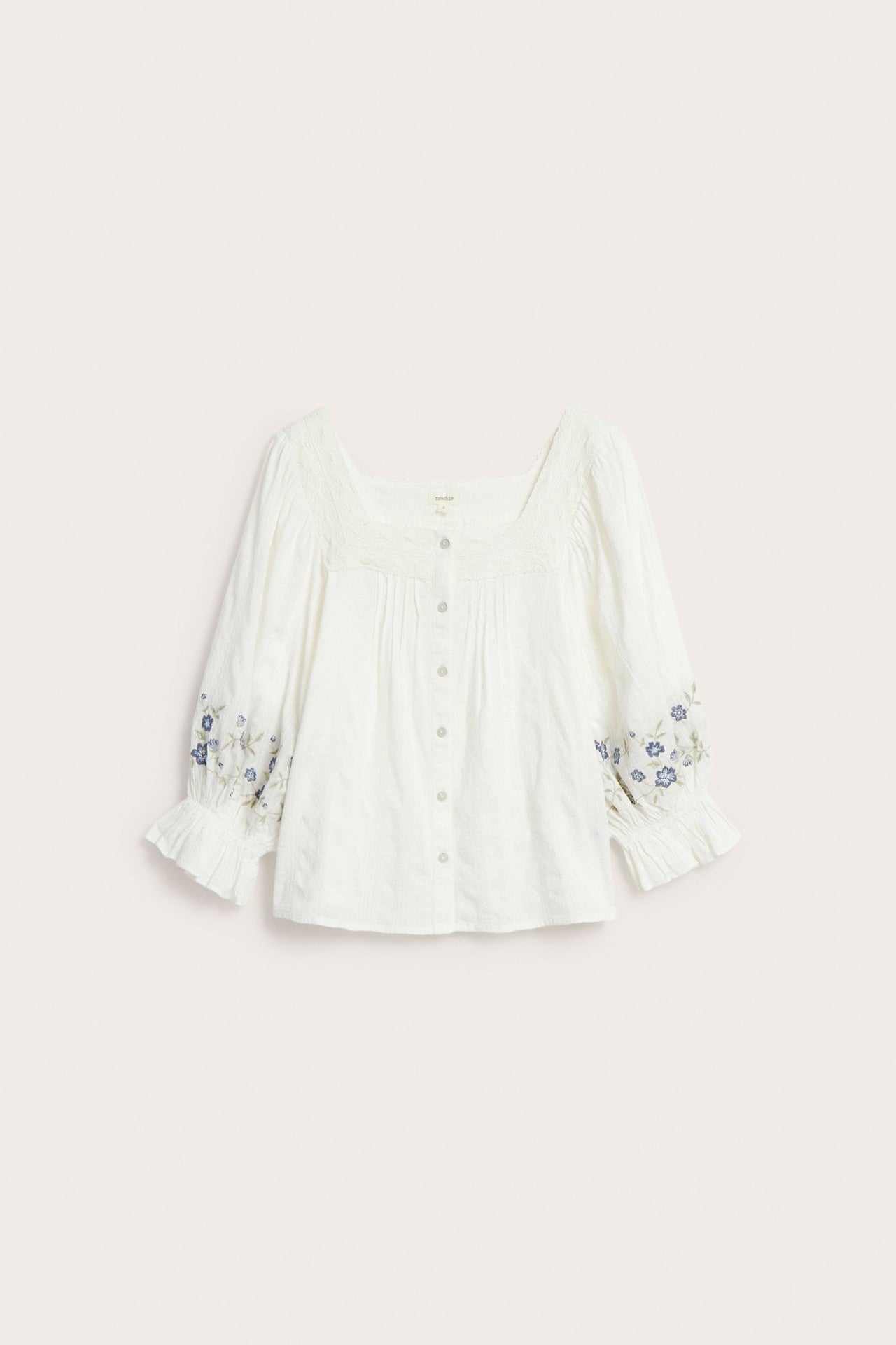 Women's white embroidered blouse