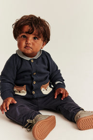 Baby blue knitted cardigan