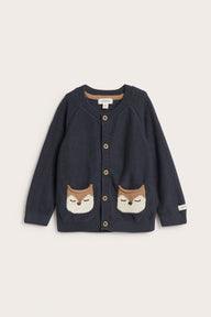Baby blue knitted cardigan