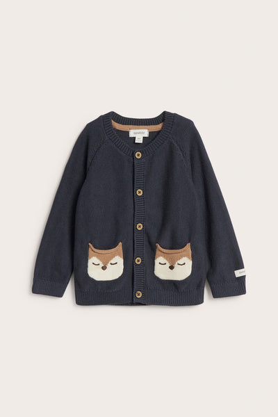 Baby blue knitted cardigan