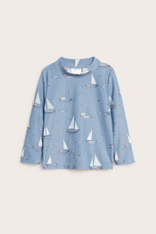 Baby & kids' blue UV top with boat print