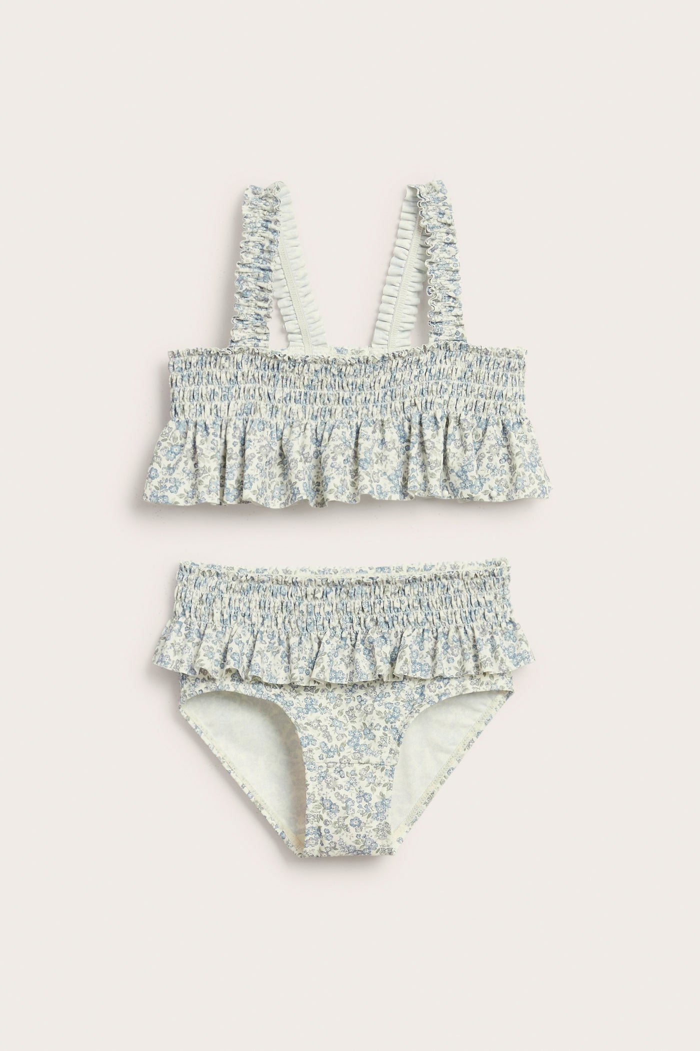 Baby & kids floral bikini with smock and frill