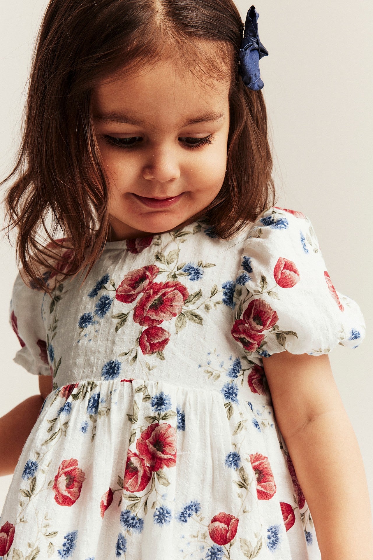 Baby white floral dress