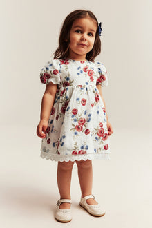 Baby white floral dress