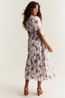 Women's white floral dress