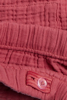 Kids red muslin shorts