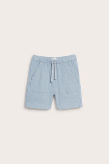 Kids blue muslin shorts