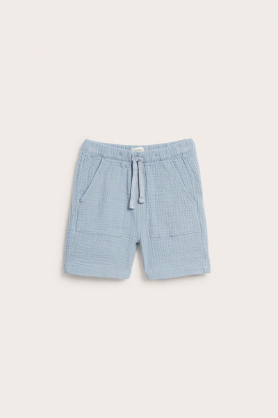 Kids blue muslin shorts