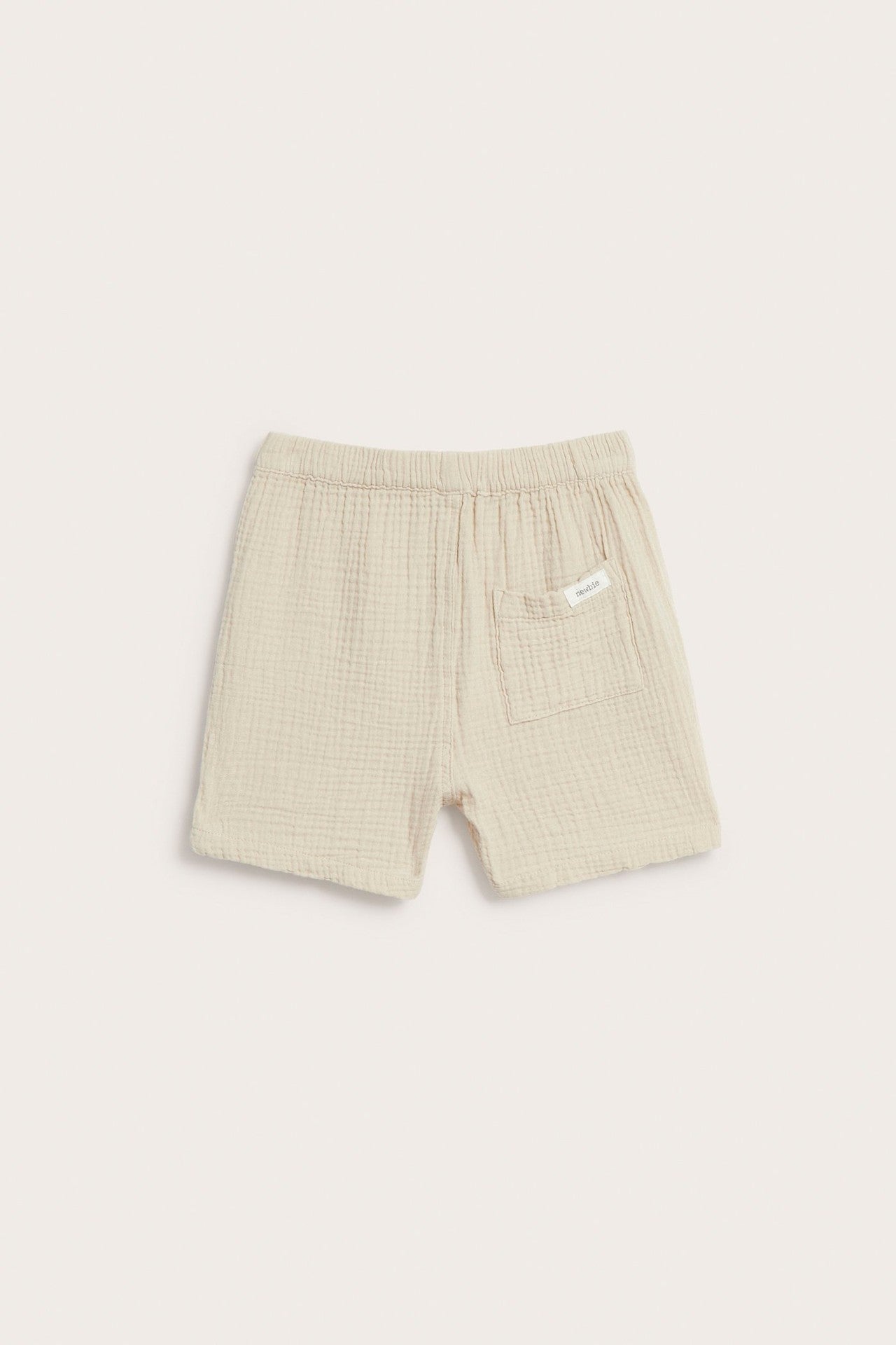 Kids beige muslin shorts